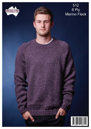 Classic Raglan V or Round Neck Jumper 8 Ply