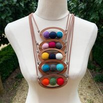 Triple Felt Necklace Myrtle