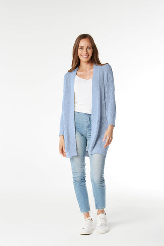 Pointelle Longline Cardigan