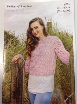 Freedom Wool Crop Mesh Sweater Pattern 9215