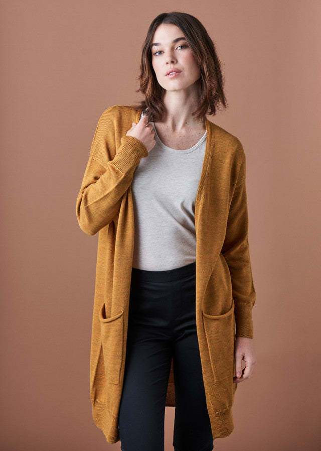 Loni Long Line Cardigan Salamanca Wool Shop