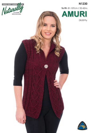 Moss Stitch Hearts Vest N1230