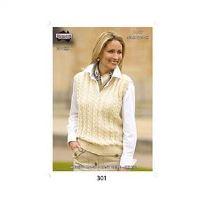 Heirloom Cable Vest Leaflet Pattern 301