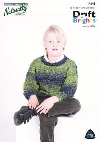 Childrens 10 Ply Jumper Leaflet Pattern K648