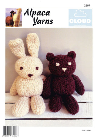 2507 Cloud Teddy and Rabbit Toy Pattern